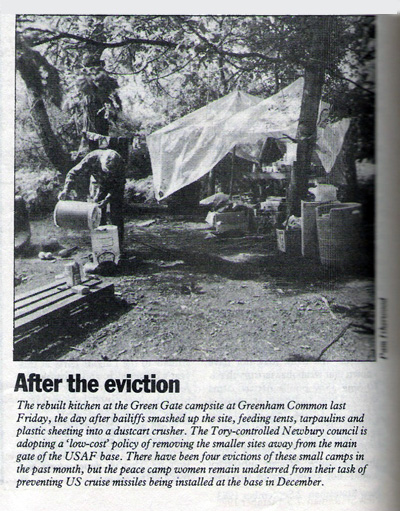 After the eviction. New Statesman. Vol. 106. 1983. No. 2737 p. 6. &copy; New Statesman. All rights reserved.